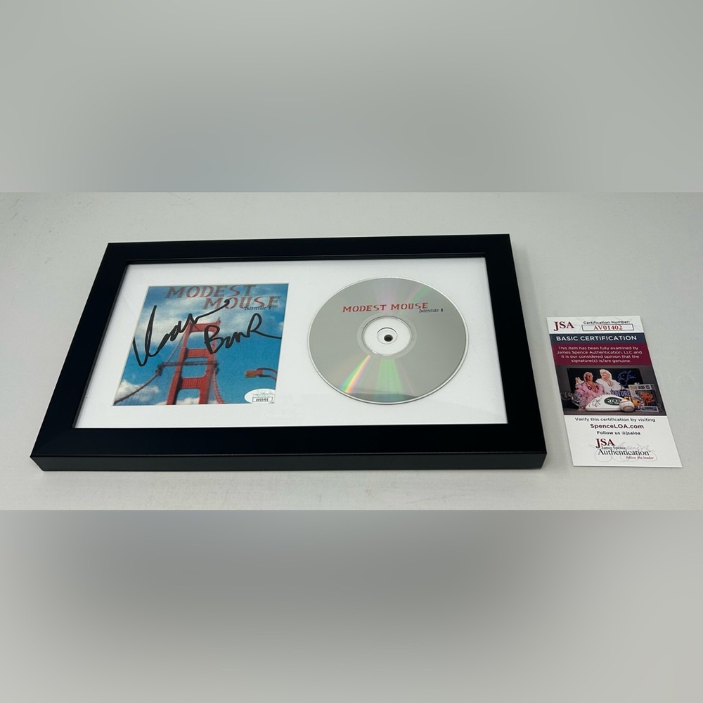Isaac Brock‎ of Modest Mouse signed Interstate 8 CD Booklet Framed JSA COA